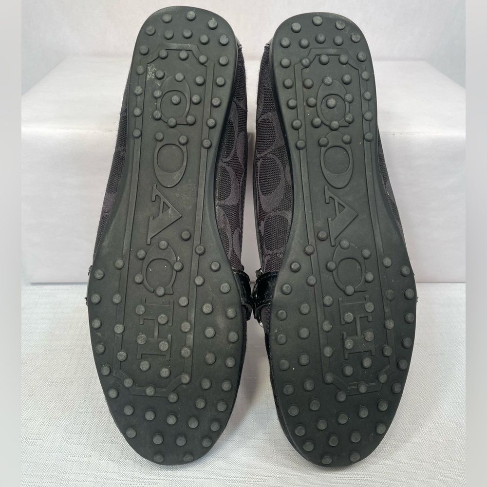 Coach Black Felisha Loafers with Silver Detailing Size 7.5 - Picture 5 of 5